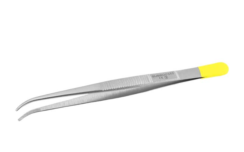 SU BBD0355-S Anatomische Pinzette mittelbreit, gebogen 130 mm