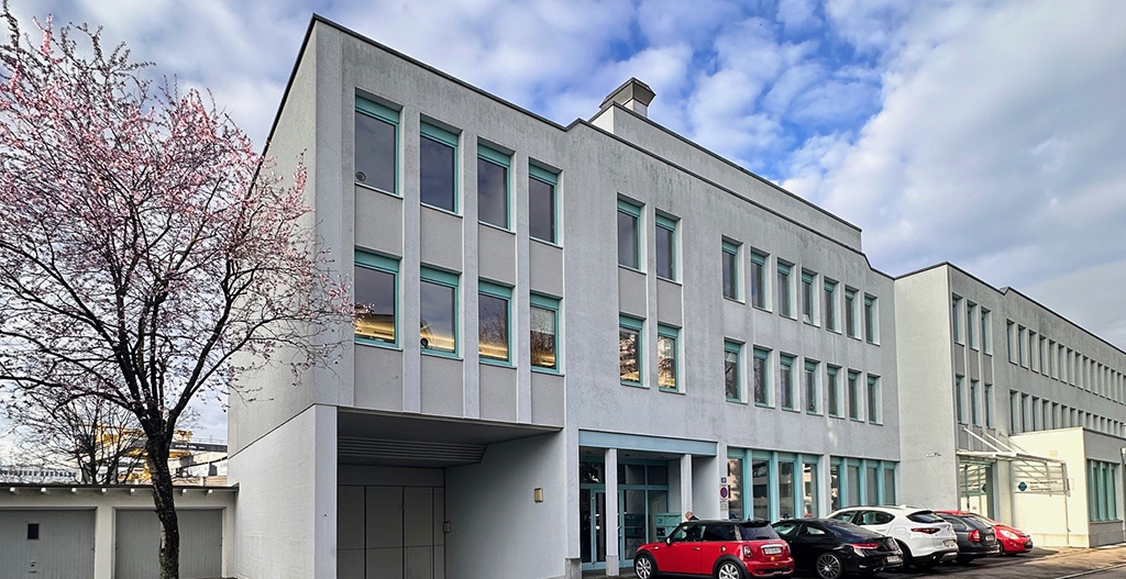 Firmensitz der Si Us Schweiz in Basel (Schweiz), Gebäudeansicht von außen